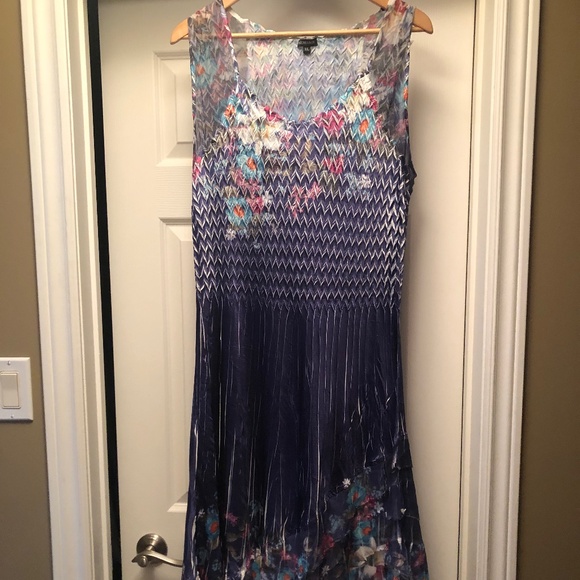 Komarov Indigo Meadow Dress with Jacket ULN - Picture 2 of 7